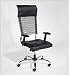 Euro Style 0-2720 Belinda High Back Black Leather/Bungies/Chrome