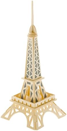 3D Wooden Jigsaw Puzzle, Eiffel Tower 3D Jigsaw for Children and Adult (Eiffel Tower)