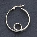 Sterling Silver Hoop Earrings - Pair