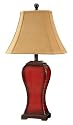 Cbk 21502 Red Crackle Table Lamp With Hobnail Edges- Set of 2