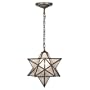 Meyda Tiffany 21840 Pendant, Mahogany Bronze Finish with Clear Seedy Art