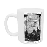 The Nautilus Passengers, illustration from '20,000 Leagues Under the Sea' by Jules Verne (1828-1905) engraved by Henri Theophile Hildibrand (1824-97) Paris, Hetzel (engraving) (b/w photo) by Alphonse Marie de Neuville - Mug - Standard Size