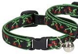 Black Cherry - Lupine Adjustable Safety Collars for Cats with Bell - 1/2 in. x 8 in. - 12 in.