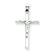 14k White Gold Crucifix Pendant
