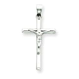 14k White Gold Crucifix Pendant