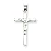 14k White Gold Crucifix Pendant