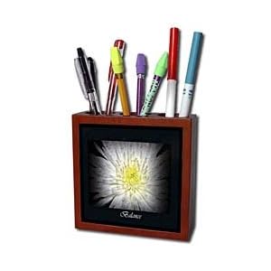 WhiteOak Photography Inspirational Floral Prints - Balance Inspirational quote - Tile Pen Holders-5 inch tile pen holder
