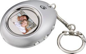 GPX PF108S 1.1-Inch Color Display Digital Photo Frame Key Chain (Silver)