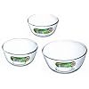Pyrex 3 Piece Bowl Set  0.5L, 1.0L & 2.0L Bowls