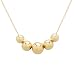 Duragold 14k Yellow Gold Bead Station Necklace (2-5mm and 2-6mm and 1-7mm), 18"