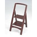 Rockford Series Mahogany Two Step Stool (Mahogany) (35"H x 18"W x 19.63"D)