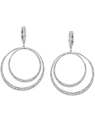 18k WHITE GOLD WOMENS EARRING LE-3011 DIAMOND 1.6CT TW