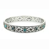 CUBIC ZIRCONIA BRACELETS - Antique Victorian Style CZ Bangle