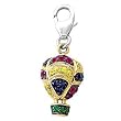 14K Two-Tone Gold Ruby, Tsavorite and Sapphire Hot Air Balloon Charm