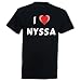 Cotton T-Shirt With I Love Nyssa