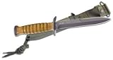 The M3 Trench Knife, Stacked Leather Handle, Sheath