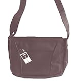 Leather Laptop Messenger Bag (Black)