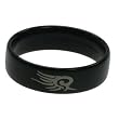 Acrylic Ring Winged Ying Yang Width: 5mm