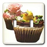 Sandy Mertens Food Designs - Chocolate Cupcakes - Light Switch Covers - double toggle switch
