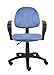 Boss Office Products Perfect Posture Delux Microfiber Task Chair with Loop Arms in Blue