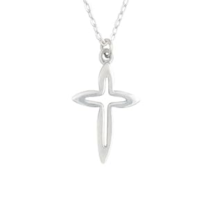 Sterling Silver Starburst Cross Pendant by Bob Siemon, 18