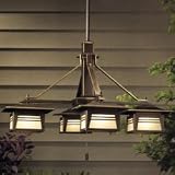 Kichler Olde Bronze Zen Garden Outdoor Chandeliers Dining