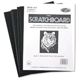 Scratch Art Black Coated Scratchboards 8 1/2 in. x 11 in. pack of 10 10 point