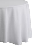 Bardwil Linen Ease 60-inch By 84-inch Oval Tablecloth, White