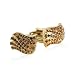 Light Topaz Swarovski Crystal Wave Cufflinks with 14kt Gold Overlay
