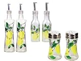 Grant Howard Associates Lemons Series Cruet Set with Salt & Pepper 6-pc.
