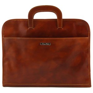  Tuscany Leather - Serviette Porte-documents en cuir - Miel - Homme
