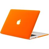 Kuzy - ORANGE Rubberized Hard Case Cover for Apple MacBook Pro 15.4" with Retina Display Model: A1398 (NEWEST VERSION) 15-Inch - ORANGE