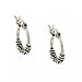Antique Scroll Hoop Earrings in Solid Sterling Silver
