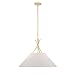 Epoch Three Light Pendant Finish: Natural Brass, Shade Color: Off White