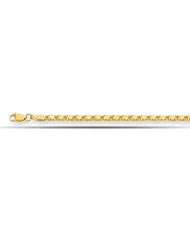 14K Yellow Gold Fancy Hearts Kids Bracelet (5.5 Inches)
