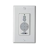 Minka-Aire WC212, Wall 3-Speed Fan Forward / Reverse & Up/Down Light Dimmer, White & Ivory
