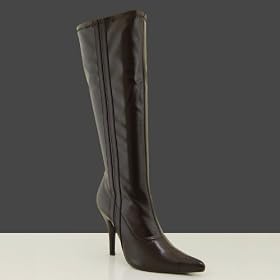 Buy RATIO Women Stiletto Heel Dress Boots Dark Brown by Delicious