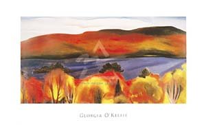 ポスター ジョージア オキーフ Lake George Autumn 1927