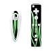 Green Neon Flames Design Nintendo Wii Nunchuk + Remote Controller Protector Skin Decal Sticker
