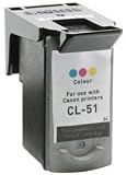 Cartouche d'encre remanufacturée pour Imprimantes Canon: CL-51 (CL 51) Couleurs
