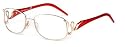 Roberto Cavalli RC344 C91Eyeglasses Optics Prescription Eyewear Vision reading Eyeglasses Designer Fashion Women Female Metal Gold Red Frame