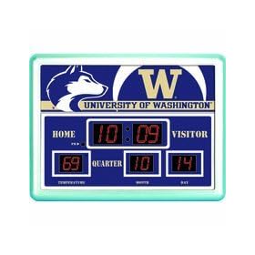 Washington Huskies 14 x 19 LED Scoreboard Clock and Thermometer