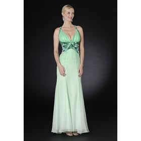 Formal Evening Gown. Lime Dress for Prom, Party, Wedding by Sean Collection (70180)