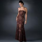 Formal Evening Gown. Silk Strapless Dress for Prom, Party, Wedding by Sean Collection (70062)