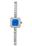 Corum Sugar Cube Ladies' Watch Stainless Steel Blue Dial Diamond Bezel 137-423-47-E050 EB34