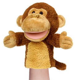 Childrens Toyshop  Toys : Plush Mambo Monkey Puppet 10"