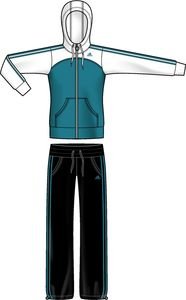 Adidas Damen Trainingsanzug Young Knite, oberteil: white/green beauty f10 hose: black/gree Preisvergleich