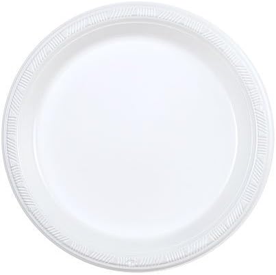 7" White Plastic Plate , 100 Pcs K12700
