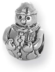 Sterling Silver Reflections Snowman Bead QRS296
