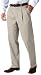 Docker's Men's Pleated Never Iron Cotton Khaki